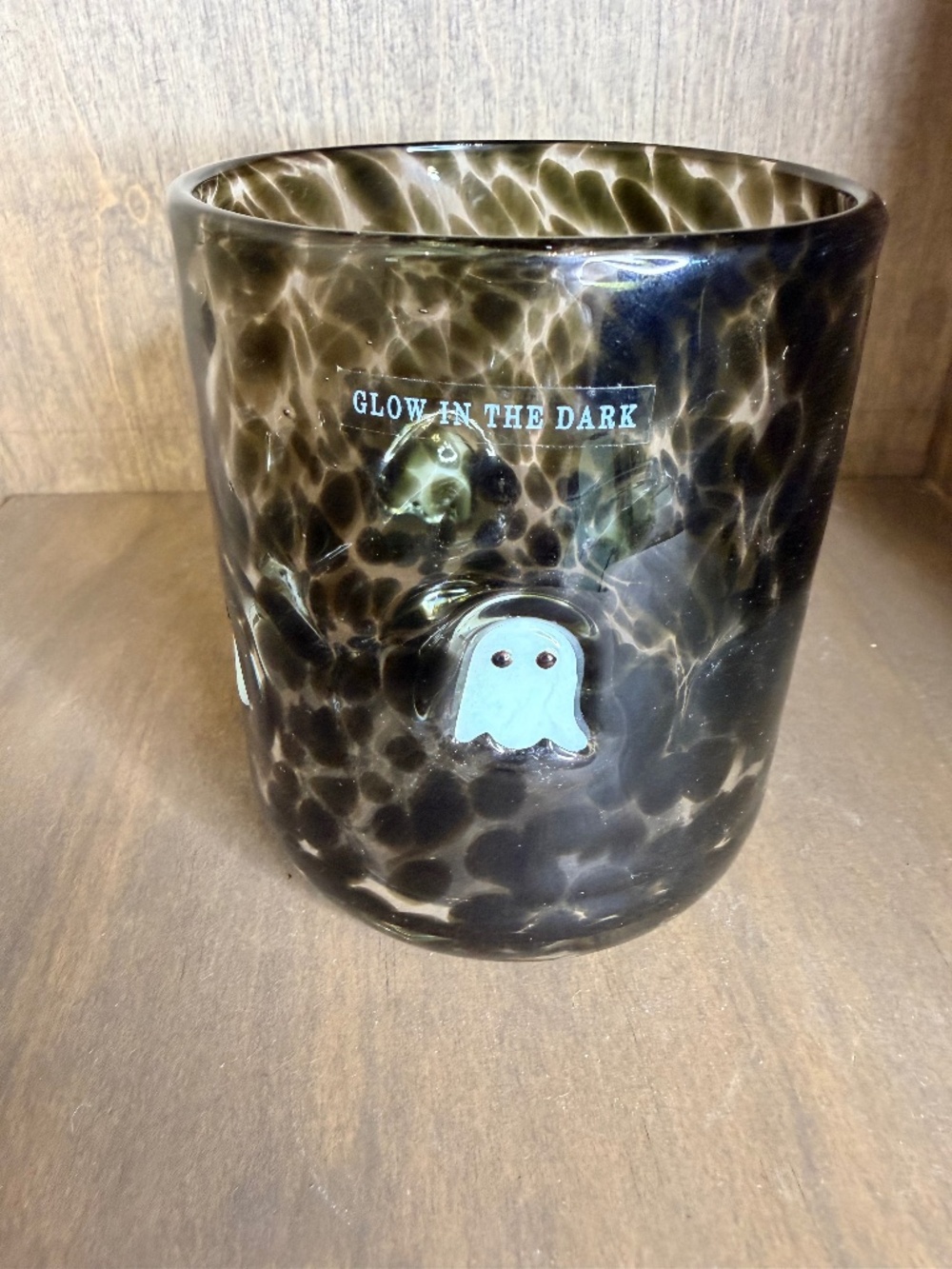 NWT Anthropologie Halloween Icon Glass Glow in the Dark Ghost